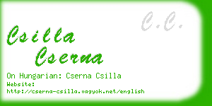 csilla cserna business card